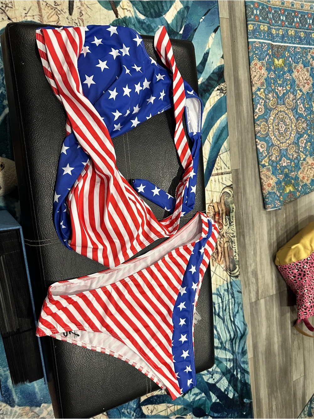 Patriotic Stars & Stripes Bikini Set - American Flag Print